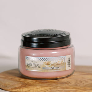 beach collection PINK SUGAR small jar 10 ounce oz blush pink fine fragrance premium vegan soy coconut essential oil wax number one seller spring summer best vanilla fig powerful strong house fill scented candle