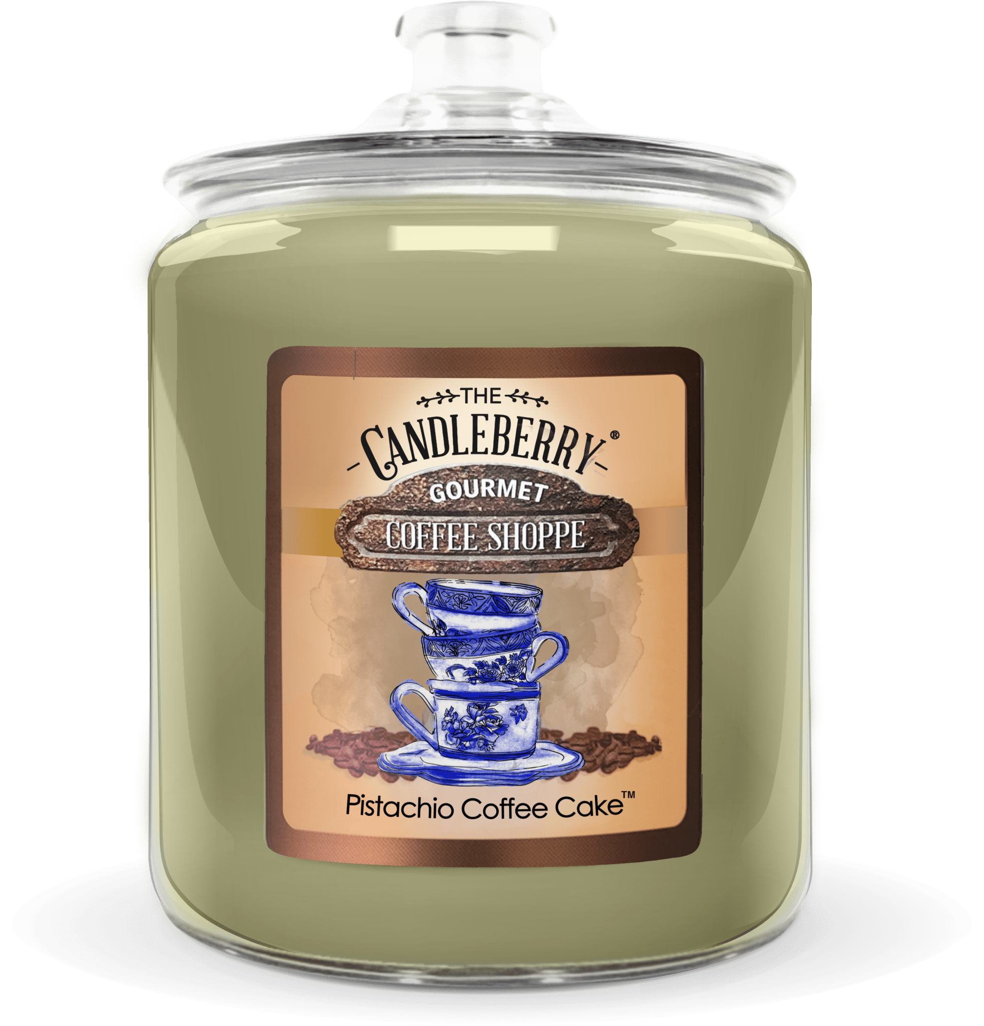 Coffee Shoppe - Pistachio Coffee Cake™, 3 - Wick, Candy Jar Candle