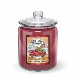 SPIRITS  - CANDY JAR - MERRY CHRISTMAS BOURBON - kentucky whiskey barrel best powerful candles premium scented strong original fine home fragrance soy coconut vegan concentrated tasting jim beam jack daniels buffalo tra